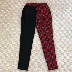 Hot Topic Plaid Two Tone Pants
